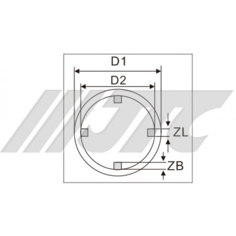 Набор головок корончатых 1/2" внутренних, 10ед.