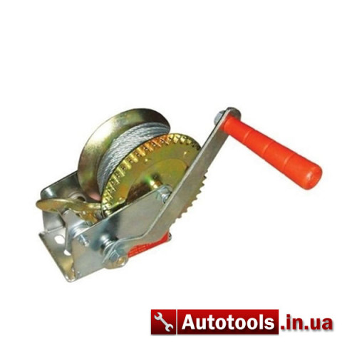 Лебедка рычажная барабанная стальной трос 450 кг Intertool (Код GT1455)