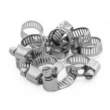 Хомут стальной оцинкованный , 8 мм D 6-16 мм INTERTOOL TC-0006