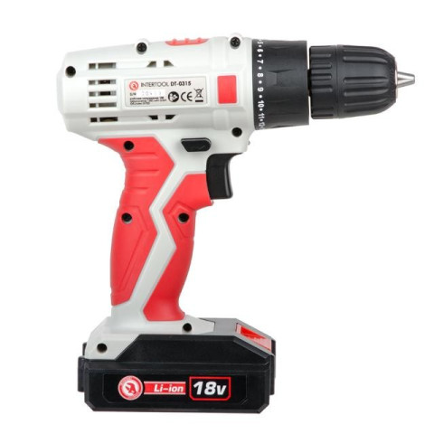 Дрель-шуруповерт аккумуляторная Li-Ion 18В INTERTOOL DT-0315