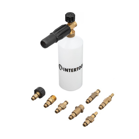 Насадка-пеногенератор универсальная для моек высокого давления, 1000 мл INTERTOOL DT-1536