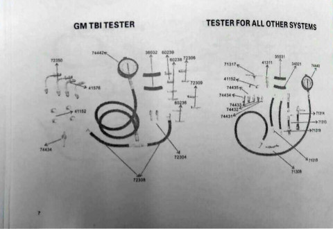 Тестер давления топлива в наборе с адаптерами 46 предметов (0-10 bar) в кейсе. ROCKFORCE RF-946G1