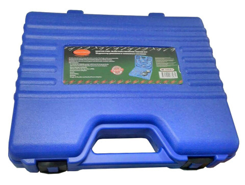 Тестер давления топлива в наборе с адаптерами 46 предметов (0-10 bar) в кейсе. ROCKFORCE RF-946G1