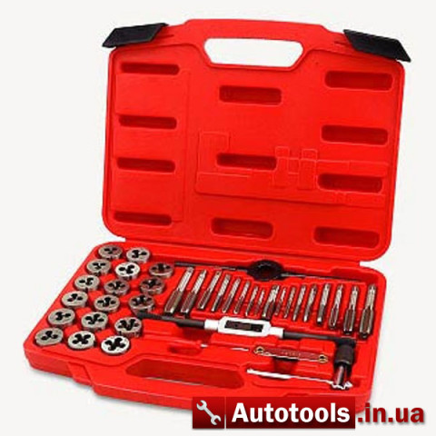 Набор метчиков и плашек 40 ед. М3-М12 Toptul (Код JGAI4001)