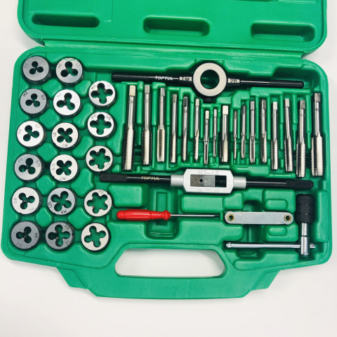 Набор метчиков и плашек 40 ед. М3-М12 Toptul (Код JGAI4001)