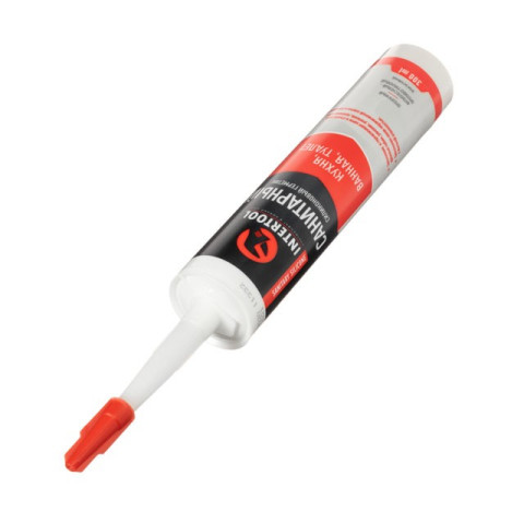 Герметик силиконовый санитарный, прозрачный, 300мл/320г INTERTOOL FS-3030
