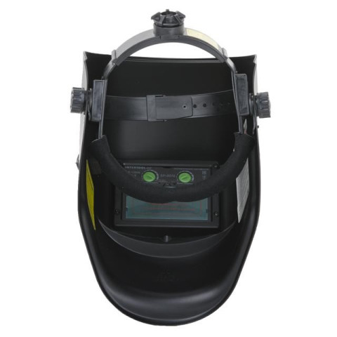 Маска сварщика "Хамелеон" плав. регулировка, класс светофильтра 2/2/2/2, 2 сенсора,DIN9-13, 1/15000с, см.окно 92х42мм, сигн. низ. зар, реж. диагн., РР INTERTOOL SP-0062