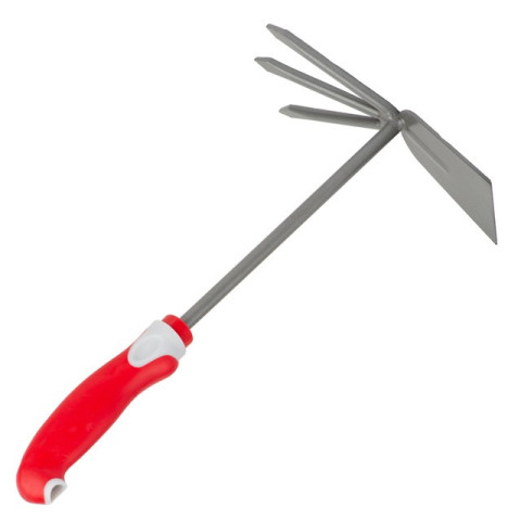 Сапка с мотыгой садовая 250 мм*150 мм с комбинированной рукояткой [] INTERTOOL FT-0033