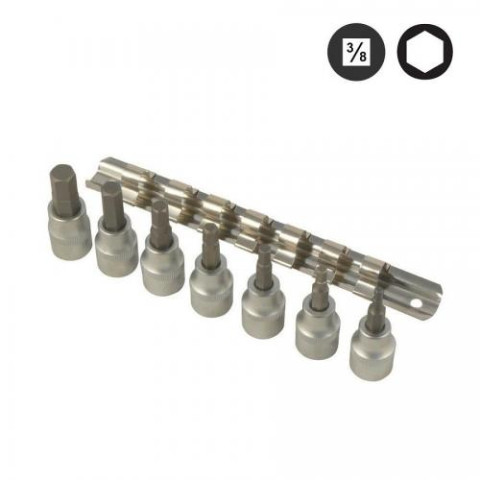 3/8 Набор головок-бит 6-гр. 7 пр. (3/16-1/2) (FORCE 3075SK)