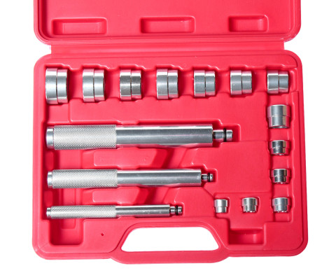 Набор оправок для запрессовки сальников, подшипников и сайлентблоков 16ед.