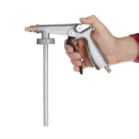 Пистолет под гравитекс пневматический с гибкой насадкой INTERTOOL PT-0703