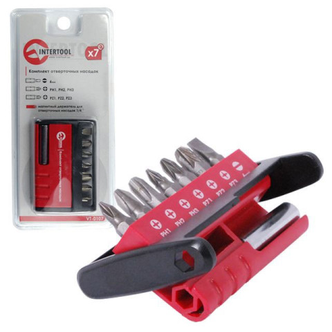 Набор насадок на отвертку INTERTOOL VT-0107