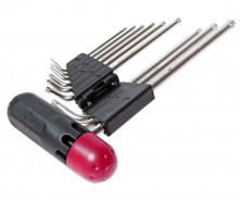 Набор ключей TORX с отверстием T10H-T50H 9ед. удлин.