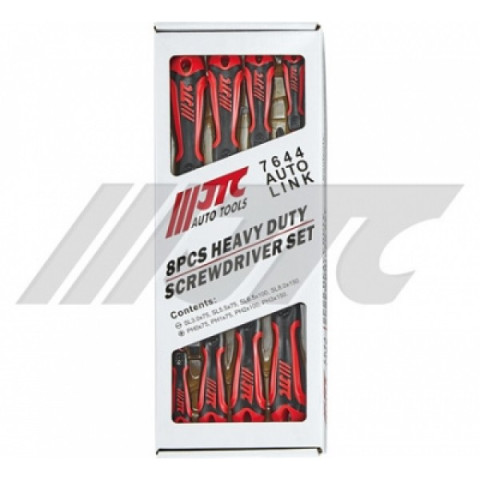 Набор отверток SL3.0x75, SL5.5x75, SL6.5x100, SL8.0x150, PH0x75, PH1x75, PH2x100, PH3 x 150, 8ед.