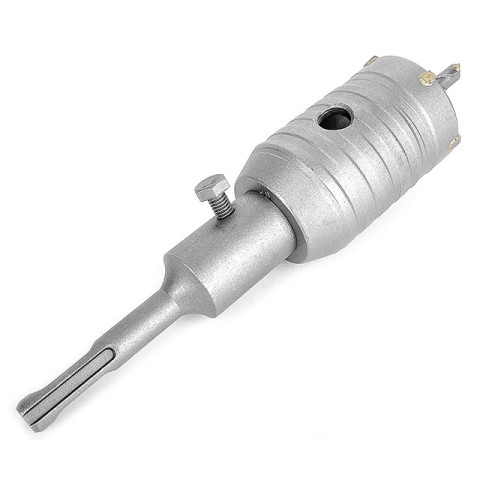 Комплект: сверло корончатое по бетону 46мм+Переходник SDS Plus 100мм INTERTOOL SD-7046