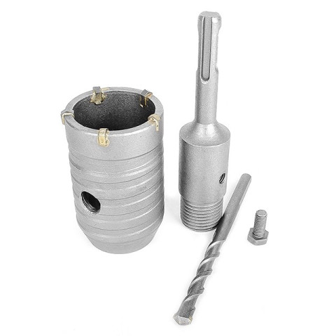 Комплект: сверло корончатое по бетону 46мм+Переходник SDS Plus 100мм INTERTOOL SD-7046