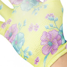 Перчатки садовые с полиуретановым покрытием 8" зеленые INTERTOOL SP-0161