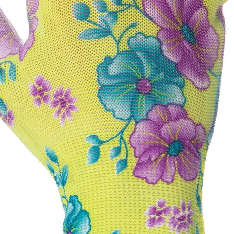 Перчатки садовые с полиуретановым покрытием 8" зеленые INTERTOOL SP-0161