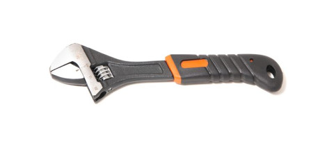 Ключ разводной с прорезиненной рукояткой 6"-150мм, в блистере KINGTUL KT-02001-06