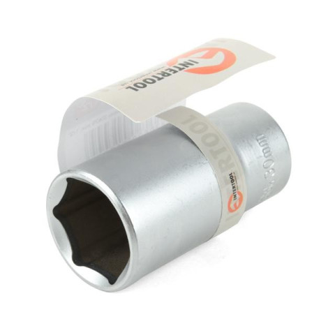 Головка шестигранная удлиненная 1/2", 30мм*78мм, Хром-Ванадиум INTERTOOL ET-0130