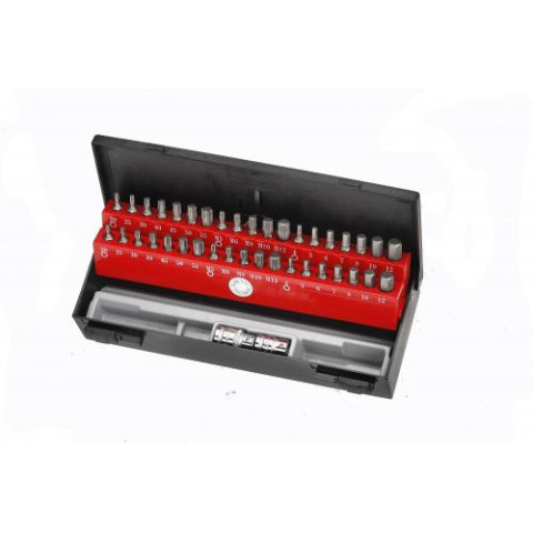 3/8" и 1/2" Набор бит 6-гр., Torx, Spline 40 пр. (пластиковый кейс)
