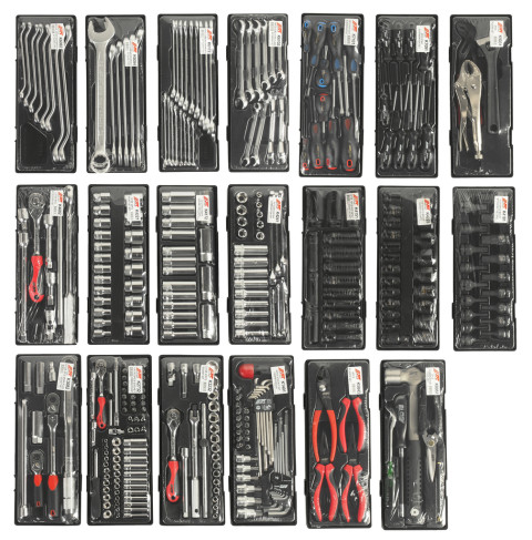 Тележка инструментальная с набором инструмента 344ед.