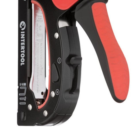 Степлер строительный 3 в 1, под скобу 11.3*0.7*6-14 мм, гвоздь 14мм, шпилька 14мм. INTERTOOL RT-0104