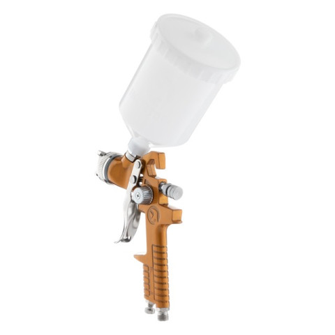 Краскопульт пневматический HVLP, верхний пластиковый бачок INTERTOOL PT-0110