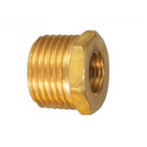 Фитинг латунный (внешняя резьба - внутренняя резьба) 1/2" (m) x 1/4" (f) (код MF P-46)