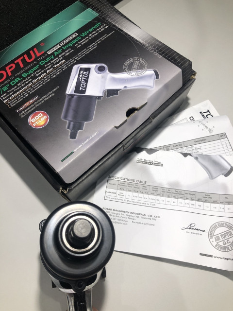 Гайковерт для автосервиса пневматический 1/2" 814N/m 8000об/мин TOPTUL KAAA1660B