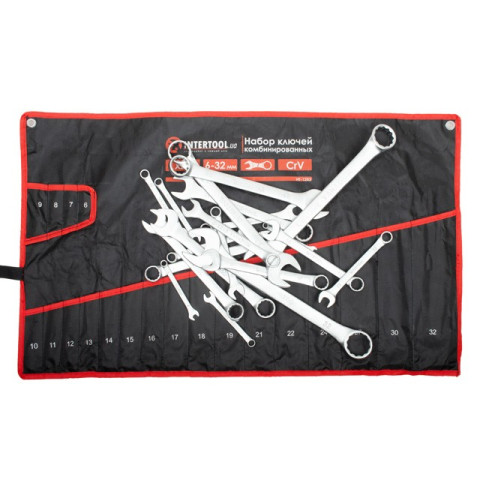 Набор ключей комбинированных 20ед., 6-32мм Cr-V INTERTOOL HT-1253