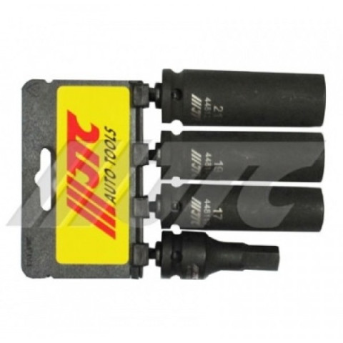 Набор головок ударных глубоких тонкостенных H12, 17, 19, 21мм 4ед.