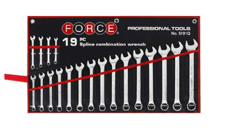Набор ключей рожково-накидных Spline на полотне 19 пр. (М6-М24) (код 5191Q)