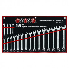 Набор ключей рожково-накидных Spline на полотне 19 пр. (М6-М24) (код 5191Q)