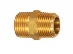 Фитинги латунные (внешняя резьба - внешняя резьба m x m) (код MM P-11)