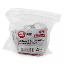 Хомут стальной оцинкованный 8 мм D 18-32 мм INTERTOOL TC-0018