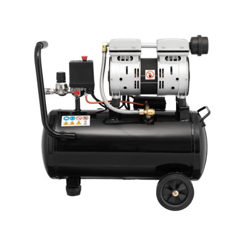 Компрессор Минск-24 БМ, 24л, 1.1 кВт, 220 В, 8 атм, 145 л/мин, малошумный, безмасляный, 2 цилиндра INTERTOOL PT-0019