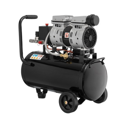 Компрессор Минск-24 БМ, 24л, 1.1 кВт, 220 В, 8 атм, 145 л/мин, малошумный, безмасляный, 2 цилиндра INTERTOOL PT-0019