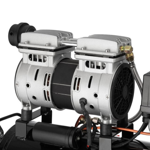 Компрессор Минск-24 БМ, 24л, 1.1 кВт, 220 В, 8 атм, 145 л/мин, малошумный, безмасляный, 2 цилиндра INTERTOOL PT-0019