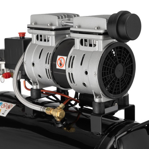 Компрессор Минск-24 БМ, 24л, 1.1 кВт, 220 В, 8 атм, 145 л/мин, малошумный, безмасляный, 2 цилиндра INTERTOOL PT-0019