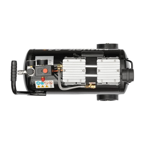 Компрессор Минск-24 БМ, 24л, 1.1 кВт, 220 В, 8 атм, 145 л/мин, малошумный, безмасляный, 2 цилиндра INTERTOOL PT-0019