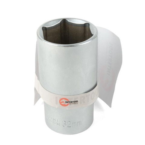 Головка шестигранная удлиненная 1/2", 32мм*78мм, Хром-Ванадиум INTERTOOL ET-0132