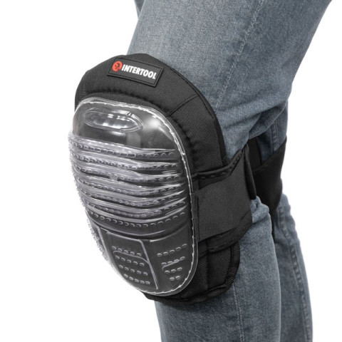 Наколенники защитные, противоскользящие накладки из ПВХ, ткань 600D, гелевые подушки, неопреновые ремни [] INTERTOOL SP-0051