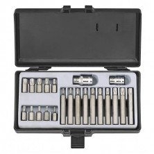 3/8 и 1/2 Набор бит Torx с отверстием 22 пр. (Т10Н-Т55Н) (FORCE 4222)