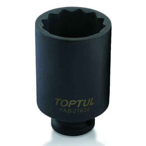 Головка 12-гранная ударная длинная TOPTUL 1/2" 36мм KABJ1636