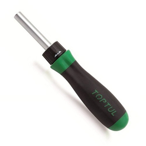 Трещоточная отвертка-битодержатель TOPTUL 1/4" с магнитом FTEA0806