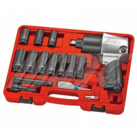 Гайковерт пневматический с набором ударных головок 15ед. (3202 JTC)