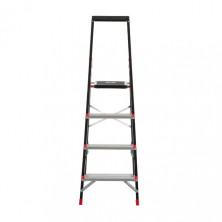 Стремянка 4 ступени, лоток для инвентаря, стальной профиль, высота верхней ступени 850мм, 433х821х1350мм, 150кг INTERTOOL LT-0054