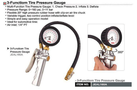 Пистолет для накачки шин пневматический профессиональный TOPTUL JEAL160A