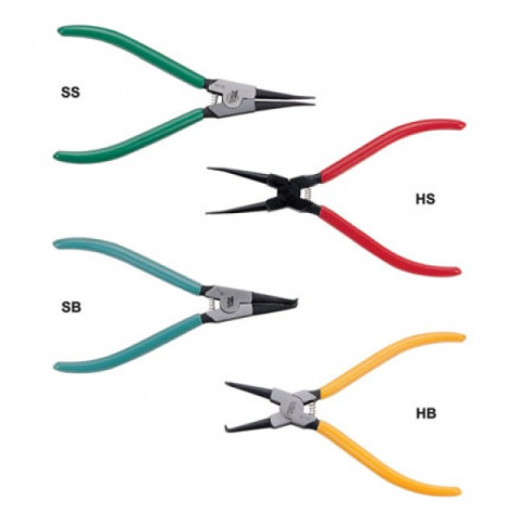 Щипцы для снятия стопорных колец 32~80мм угловые (сжатие) 230мм